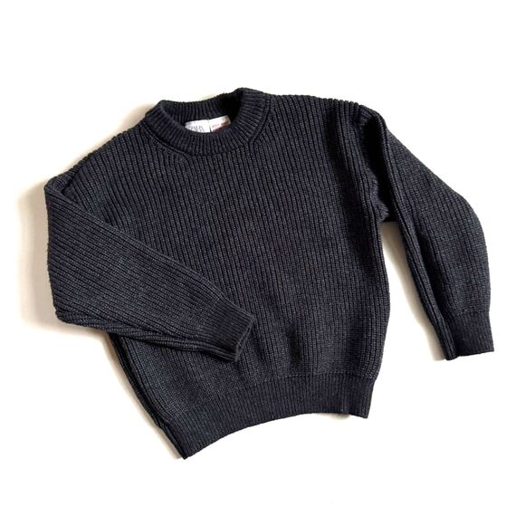 Zara Gray Crew Neck Pullover Knit Sweater 3-4 Years - Picture 1 of 3